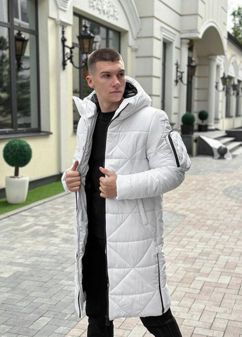Белая зимняя зимняя куртка No Brand