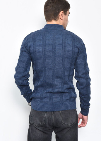 Синій демісезонний светр чоловічий синього кольору акриловий пуловер Let's Shop