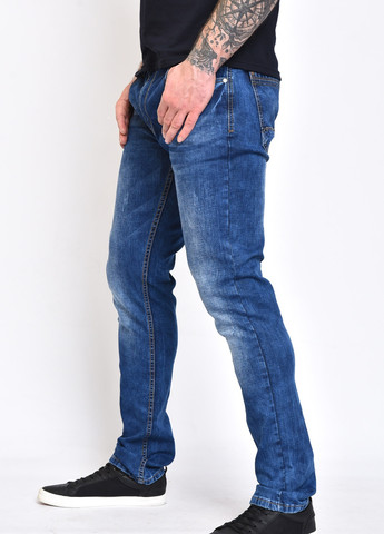 Синие джинсовые демисезонные брюки Let's Shop