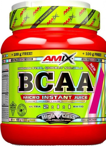 BCAA Micro Instant Juice 400+100 g /50 servings/ Green Apple Amix Nutrition (257561397)