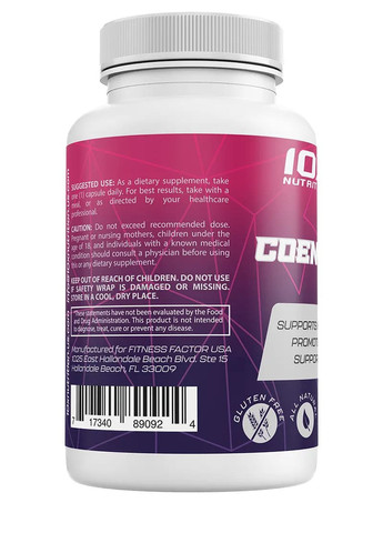 10XNutrition Coenzyme Q10 60 Caps 10X Nutrition (257561326)