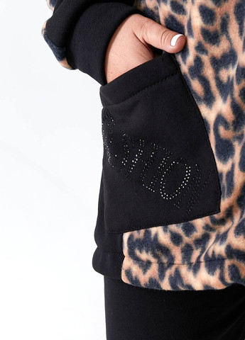 Женский теплый костюм цвет леопард-черный р.56/58 445332 New Trend (268984082)