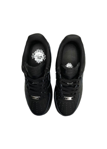 Черные демисезонные кроссовки женские nike 1 low classic black matte premium No Brand Air Force