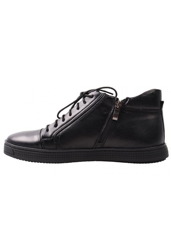 Черные ботинки мужские из натуральной кожи, на низком ходу, на шнуровке, черные, украина Vadrus