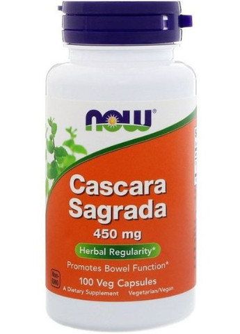 Cascara Sagrada 450 mg 100 Veg Caps Now Foods (256723989)