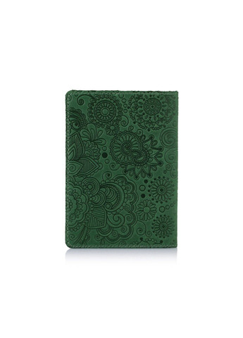 Шкіряна обкладинка на паспорт HiArt PC-01 7 Mehendi Art зелений Зелений Hi Art (268371406)