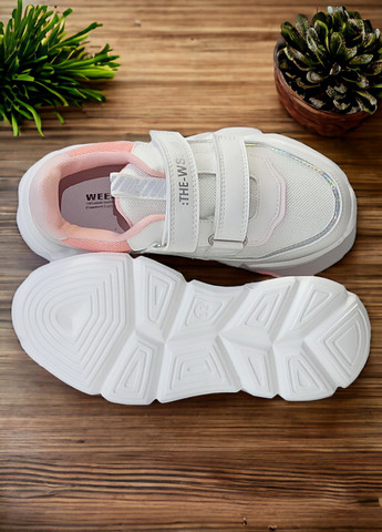 Білі осінні дитячі кросівки для дівчинки 4265w Weestep