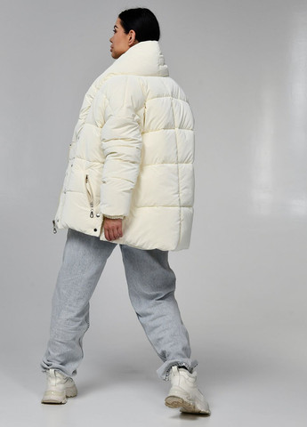 Молочна зимня жіноча зимова куртка X-Woyz