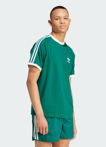 Зеленая футболка adicolor classics 3-stripes adidas