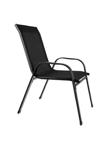 Комплект набор мебели садовый гарнитур для сада балкона улицы дачи стол с двумя стульями сталь (475191-Prob) Черный Unbranded (263056532)