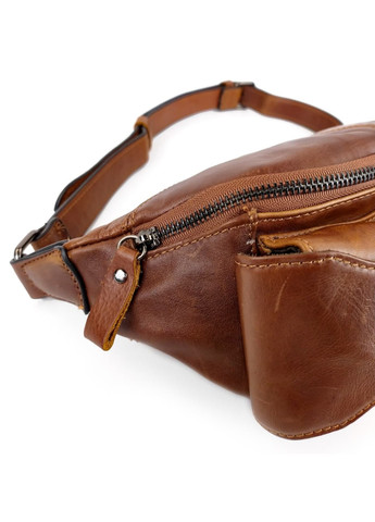 Современная сумка - бананка на пояс из кожи NS3303 коричневая JZ (259737055)