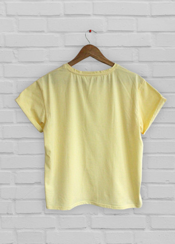 Желтая летняя женская футболка с коротким рукавом Malta