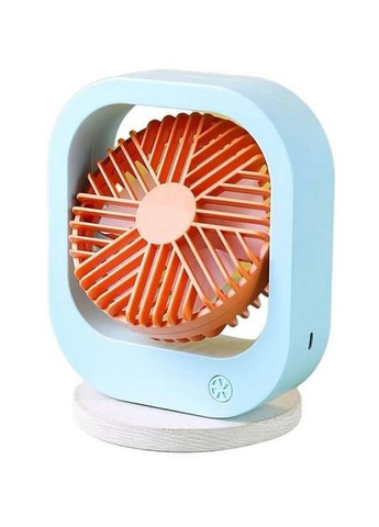Вентилятор настольный аккумуляторный DianDi Fashion Fan SQ 2177A с USB-зарядкой Голубой с оранжевым No Brand (260264653)