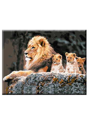 Картина за номерами "Сім'я левів" 50*65см в коробці ArtStory (258763457)
