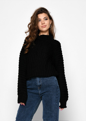 Черный демисезонный свитер Carica