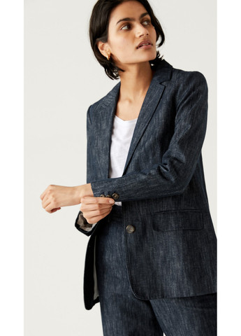 Жіночий піджак вільного крою (55666) 16 Темно-синій M&S (258721564)