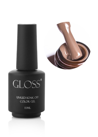 Гель-лак GLOSS 124 (светло-коричневый), 11 мл Gloss Company пастель (269462455)