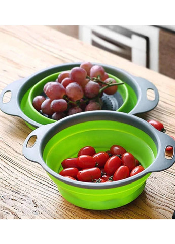 Друшляк складний силіконовий набір з 2 штук великий 24*29 і маленкий 20*24,5 XO (258287945)