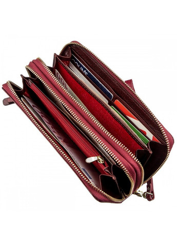 Женский бордовый кошелёк из натуральной лаковой кожи ST Leather 18907 Бордовый ST Leather Accessories (269994228)