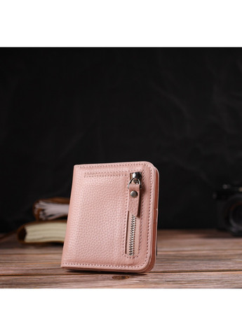 Жіночий гаманець невеликого розміру з натуральної шкіри 21797 Рожевий Canpellini (259815753)