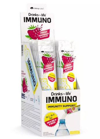 Підтримка імунітету Drinks for life Immuno 20x9 g (Raspberry) Olimp (266554576)