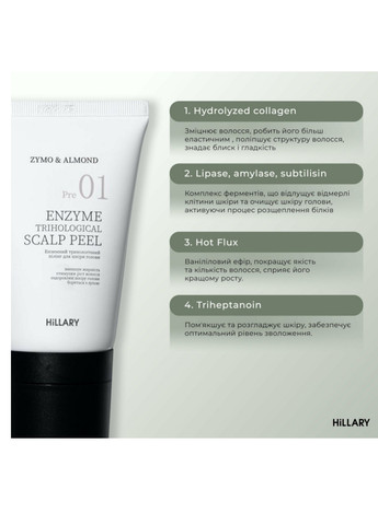 Энзимный пилинг для кожи головы + Сыворотка для роста волос MULTI-ACTIVE HOP CONES Hillary (260375890)