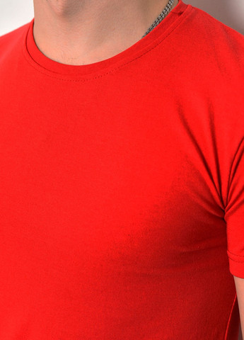 Червона футболка чоловіча червоного кольору Let's Shop