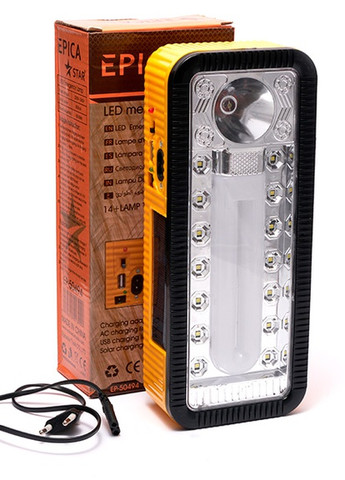 Світлодіодний аварійний ліхтар на акумуляторі EPICA star EP-50494 14+Lamp tube+1 3 режими AN28a378 Led (257160319)