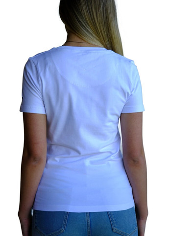 Белая летняя футболка женская с коротким рукавом Tommy Hilfiger