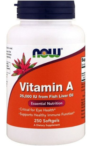 Vitamin A 25,000 IU 250 Softgels Now Foods (256725231)