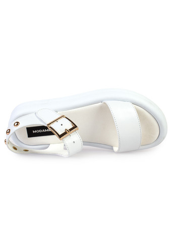 Белые босоножки женские бренда 8301557_(2) ModaMilano на кнопках