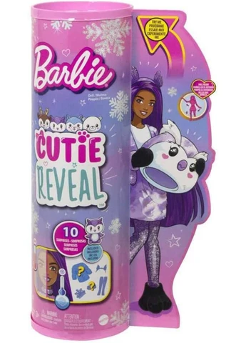 Кукла Барби Barbie Cutie Reveal Зимний блеск Совенок (HJL62) Mattel (257607851)