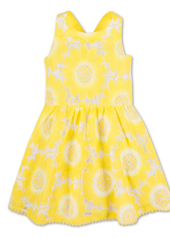 Жёлтое летнее платья для девочки 128 размер желтое 190089 C&A (259469148)