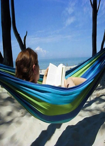 Подвесной садовый гамак из хлопка усиленный тканевый 200х80 см. Good Idea (260009577)