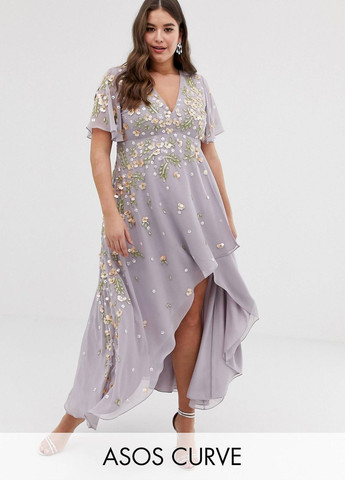 Лиловое платье нарядное Asos