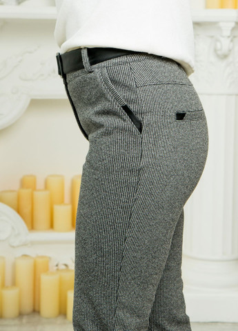 Женские укороченные брюки на байке 813РУ черные. No Brand (276907180)