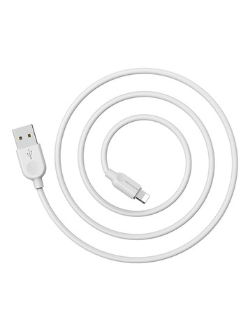 Кабель BX14 USB to Lightning 2m цвет белый ЦБ-00220478 Borofone (259786513)