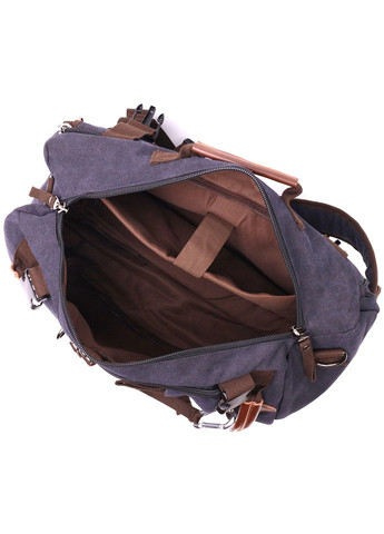 Большой рюкзак-трансформер в стиле милитари из плотного текстиля 22157 Черный Vintage (267948748)