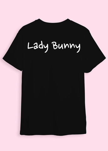Черная футболка черная «bunny rule» Lady Bunny