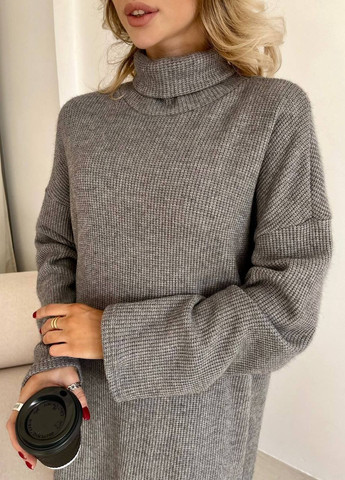 Сірий жіночий светр в'язка No Brand