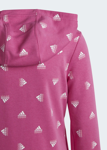Розовая демисезонная худи brand love print cotton full-zip adidas