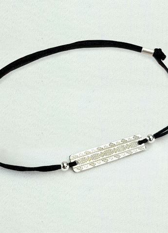 Срібний браслет Чорний Вишиванка «Полтавська область» регулюється родоване срібло Family Tree Jewelry Line (266038518)