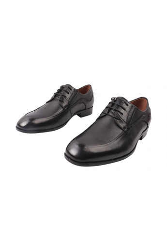 Туфлі чоловічі з натуральної шкіри, на низькому ходу, на шнурівці, колір чорний, Anemone 165-21dt (257437630)