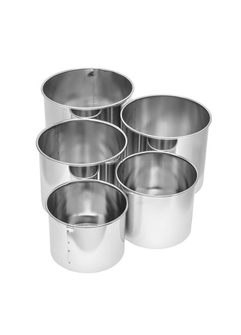 Набір з 5 форм для випічки паски зі знімним дном з харчової сталі Kitchette (269363401)