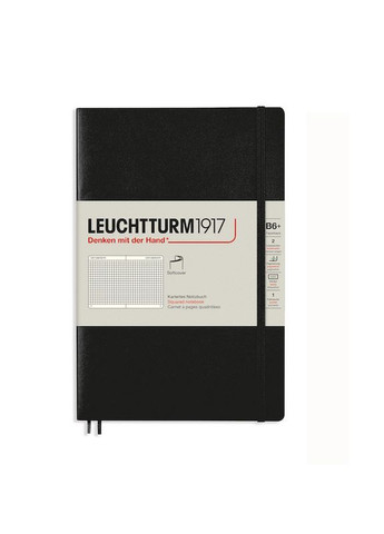 Блокнот Paperback (B6), М'яка обкладинка, Чорний, Клітинка Leuchtturm1917 (269901193)