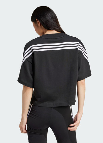 Чорна всесезон футболка future icons 3-stripes adidas
