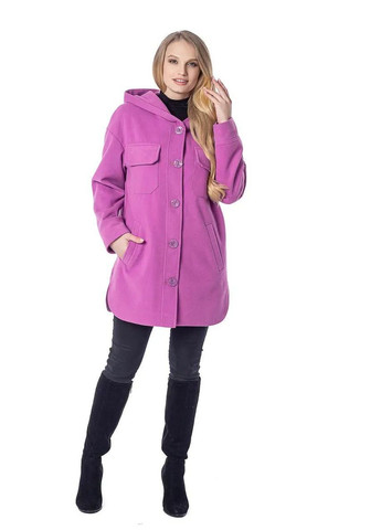 Фуксиновая демисезонная осенняя женская куртка большого размера SK