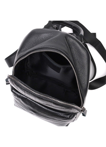 Компактный стильный рюкзак из натуральной кожи 22434 Черный Vintage (276461766)