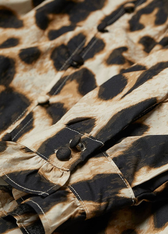 Жіноча леопардова сорочка (10215) 40 Коричнева H&M (258646379)