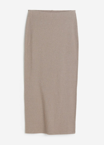 Серо-бежевая повседневный однотонная юбка H&M